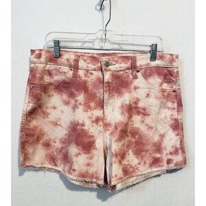 Levis Signature Shorts Womens 14 Pink Tie Dye Denim Heritage High Rise Boho